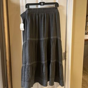Gray Tiered Skirt